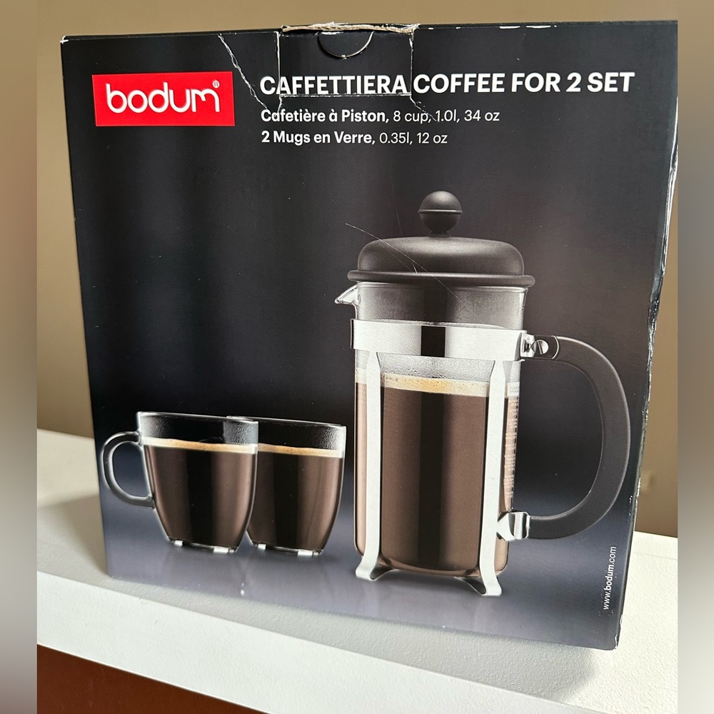 Bodum Black and Silver Coffee Maker Set